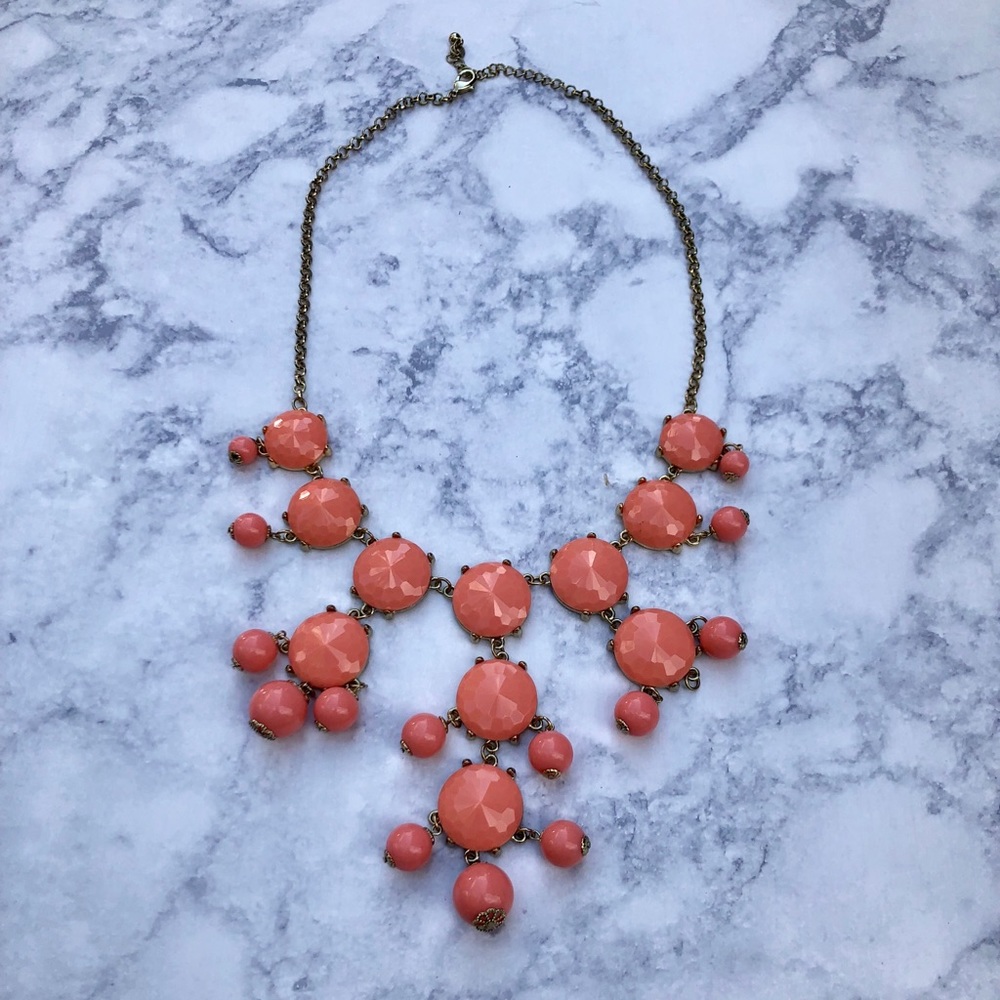 Coral bauble necklace